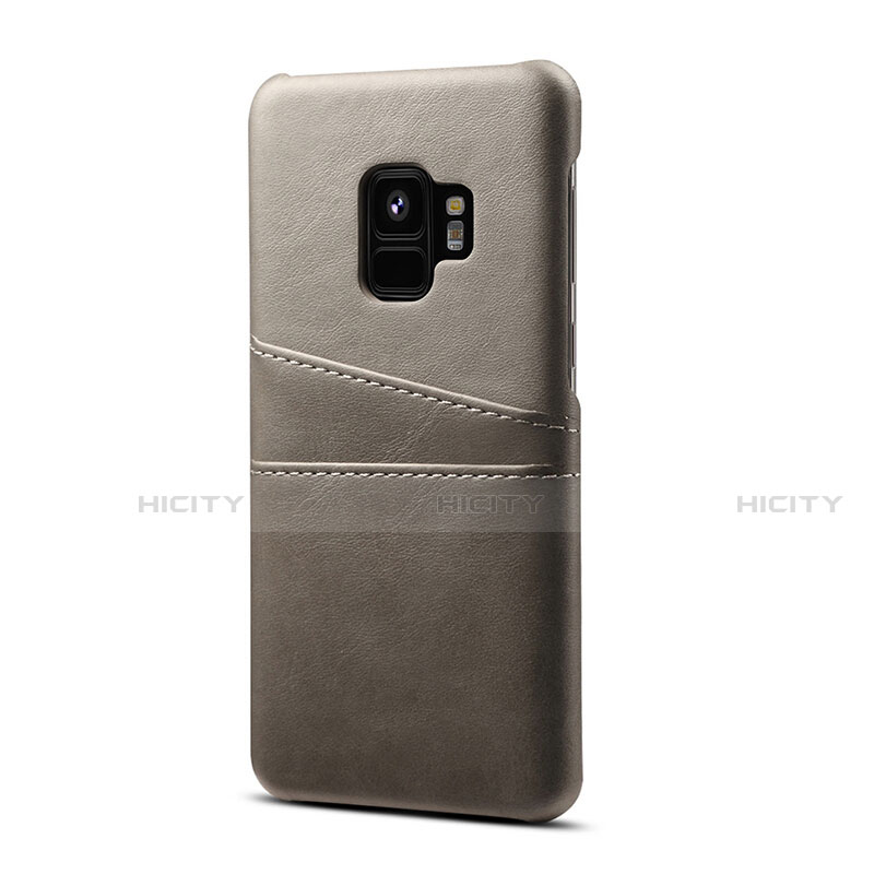 Custodia Lusso Pelle Cover S02 per Samsung Galaxy S9 Grigio