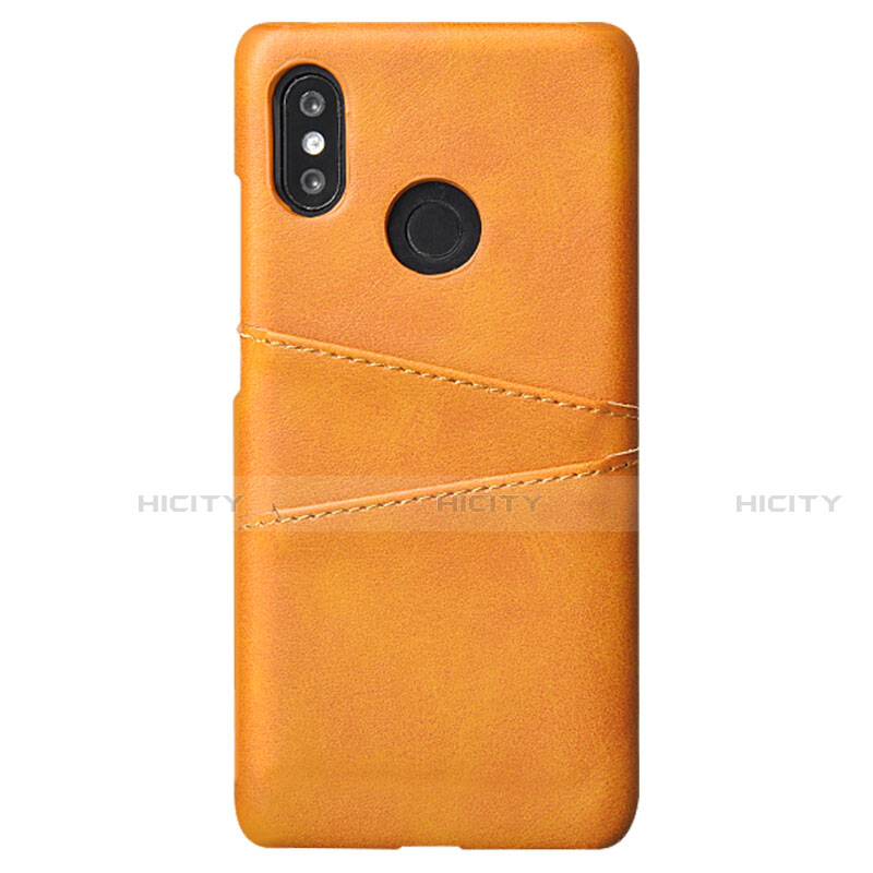Custodia Lusso Pelle Cover S02 per Xiaomi Mi 8 Arancione
