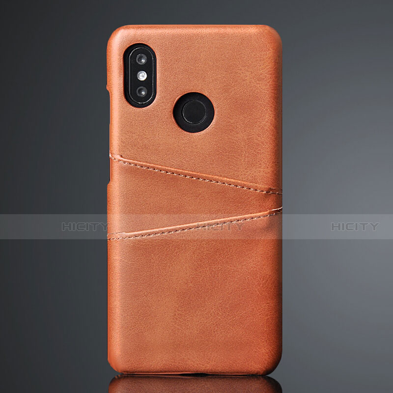 Custodia Lusso Pelle Cover S02 per Xiaomi Mi 8 Marrone