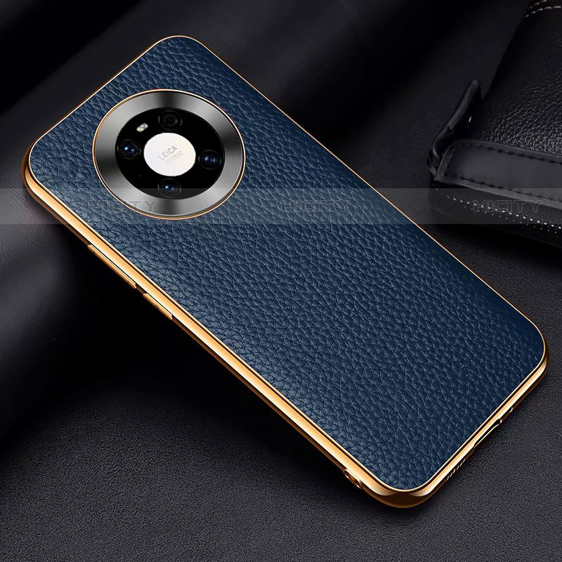 Custodia Lusso Pelle Cover S03 per Huawei Mate 40 Blu