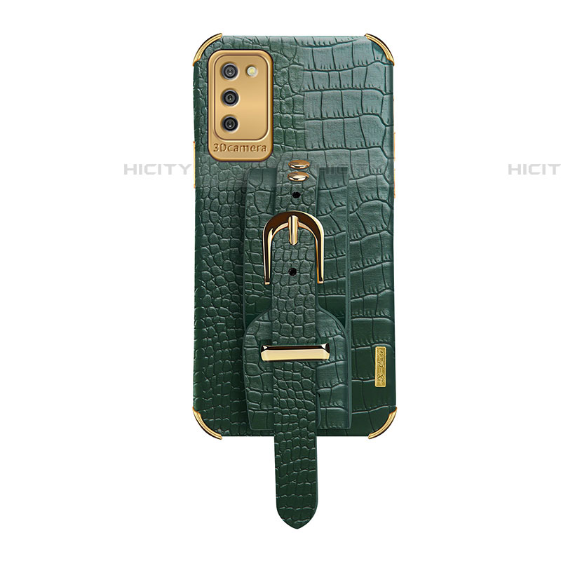 Custodia Lusso Pelle Cover S03 per Samsung Galaxy A03s Verde