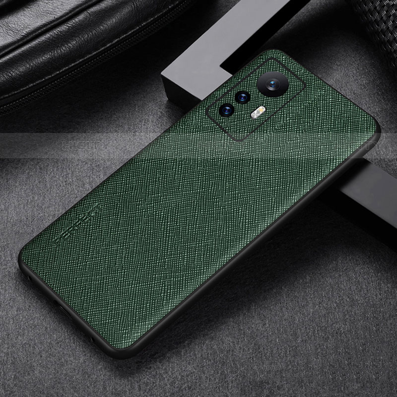 Custodia Lusso Pelle Cover S03 per Xiaomi Mi 12 Pro 5G Verde