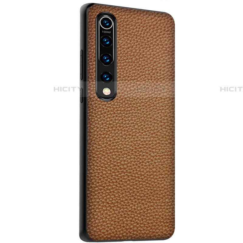 Custodia Lusso Pelle Cover S05 per Xiaomi Mi 10 Arancione