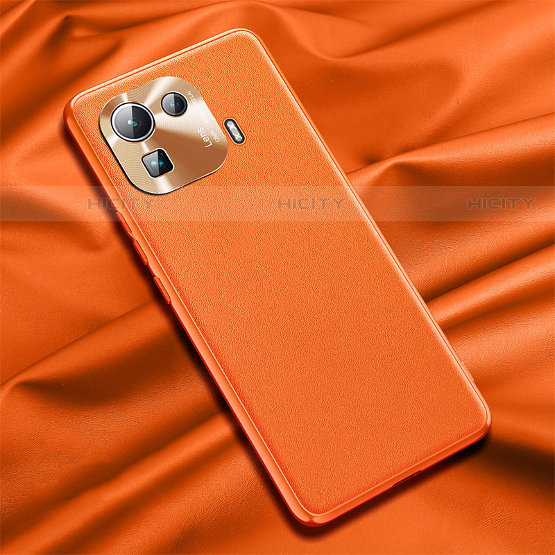 Custodia Lusso Pelle Cover S05 per Xiaomi Mi 11 Pro 5G Arancione