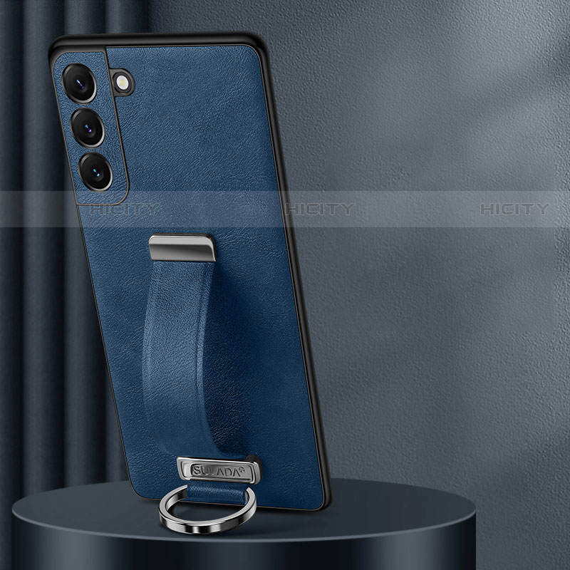 Custodia Lusso Pelle Cover S06 per Samsung Galaxy S21 5G Blu