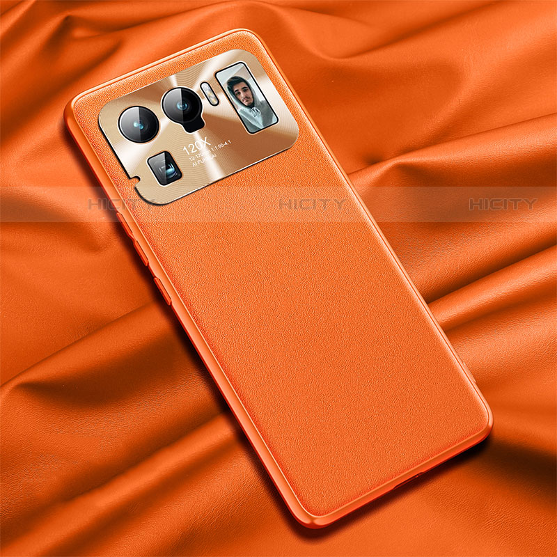 Custodia Lusso Pelle Cover S06 per Xiaomi Mi 11 Ultra 5G Arancione