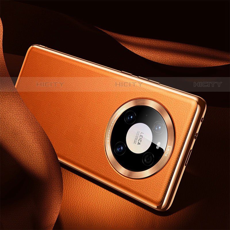 Custodia Lusso Pelle Cover S08 per Huawei Mate 40E 5G Arancione