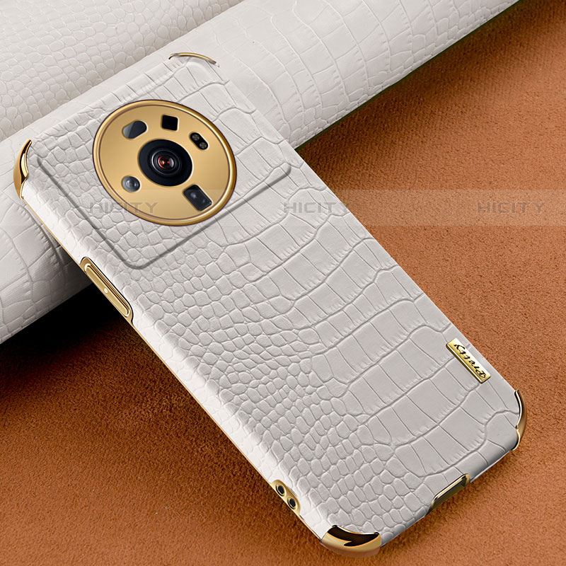 Custodia Lusso Pelle Cover S08 per Xiaomi Mi 12S Ultra 5G Bianco