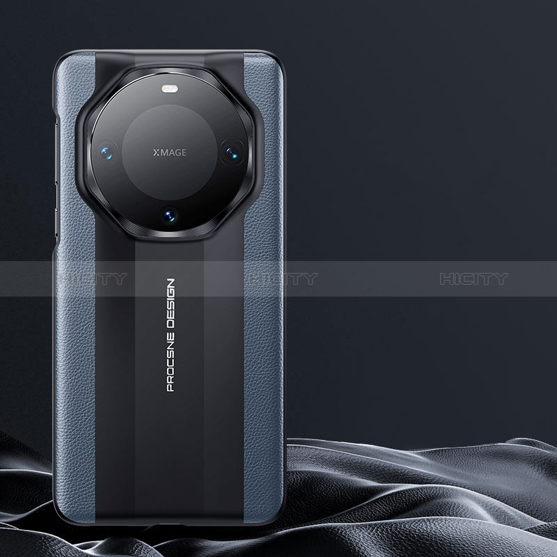 Custodia Lusso Pelle Cover S10 per Huawei Mate 60 Pro Blu