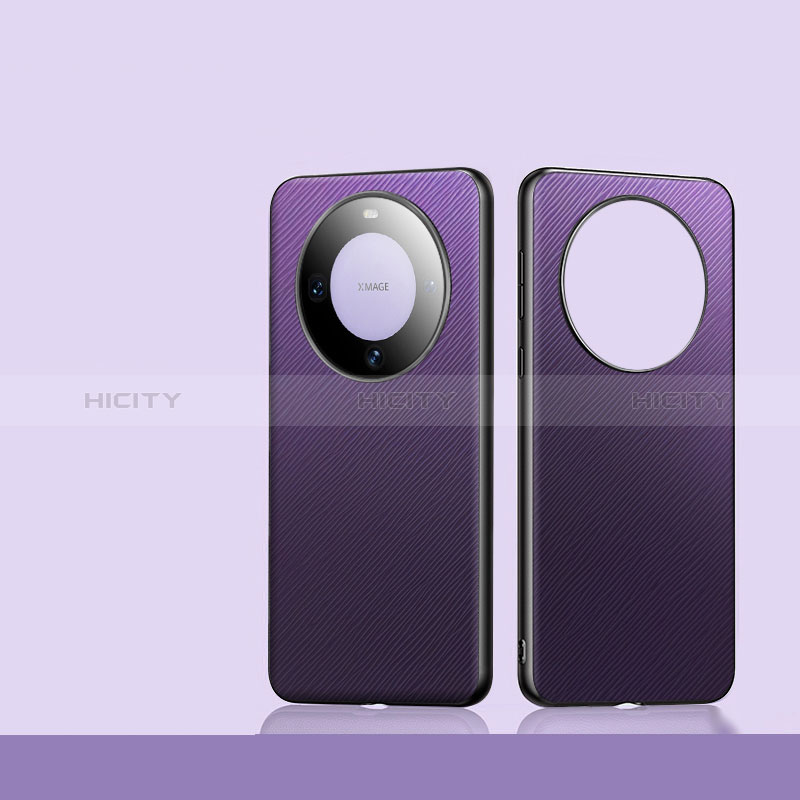 Custodia Lusso Pelle Cover TB1 per Huawei Mate 60 Viola