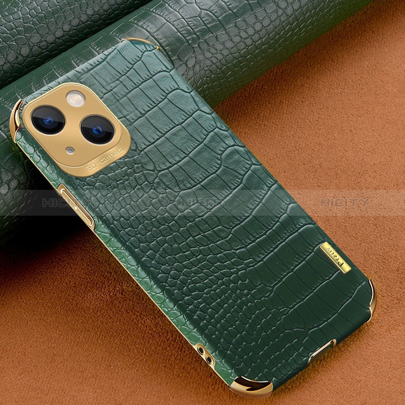 Custodia Lusso Pelle Cover XD1 per Apple iPhone 15 Plus Verde