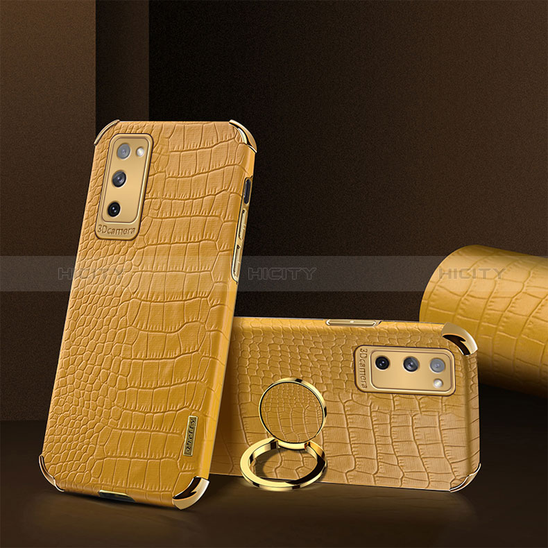 Custodia Lusso Pelle Cover XD2 per Samsung Galaxy S20 FE (2022) 5G Giallo