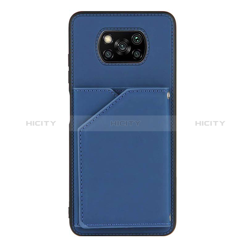 Custodia Lusso Pelle Cover Y01B per Xiaomi Poco X3 NFC Blu