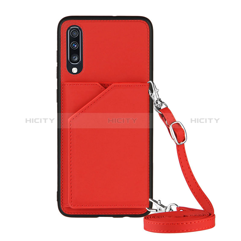 Custodia Lusso Pelle Cover Y02B per Samsung Galaxy A70 Rosso
