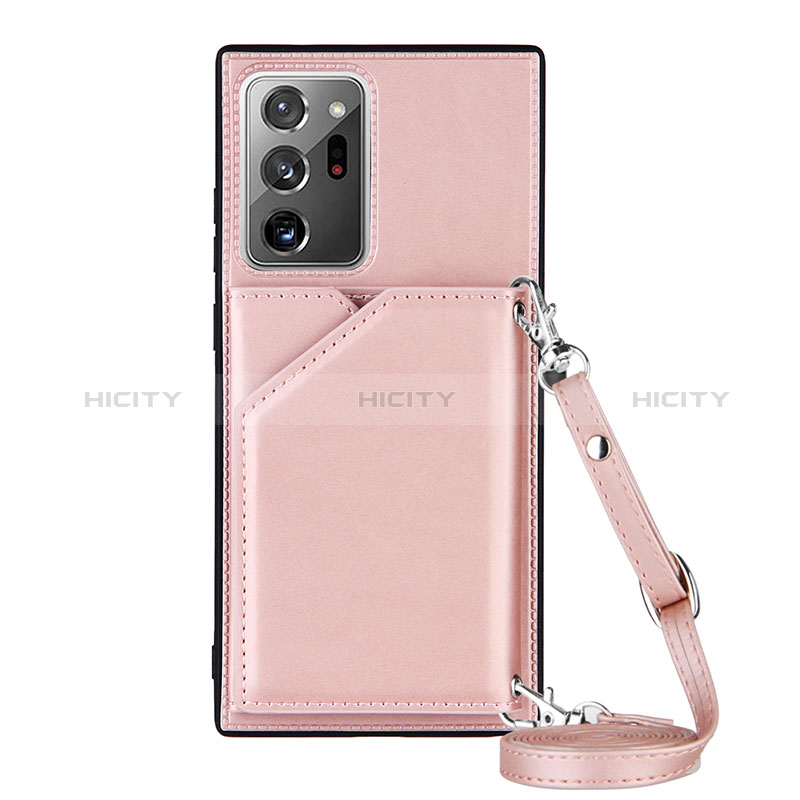 Custodia Lusso Pelle Cover Y02B per Samsung Galaxy Note 20 Ultra 5G Oro Rosa
