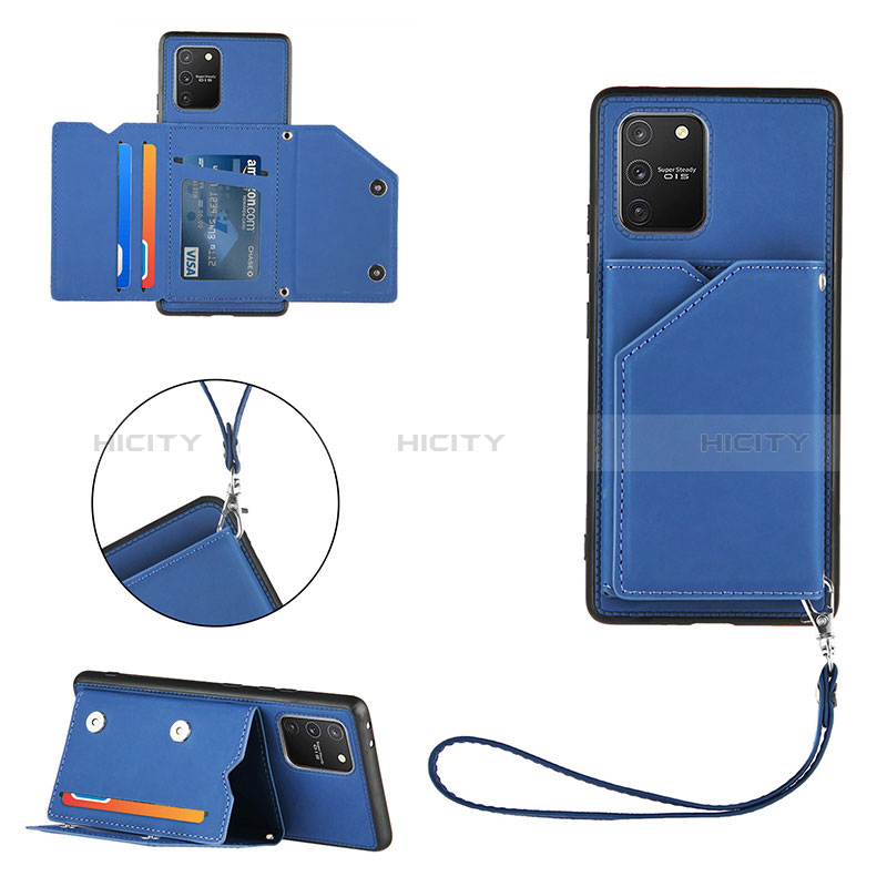 Custodia Lusso Pelle Cover Y03B per Samsung Galaxy A91 Blu