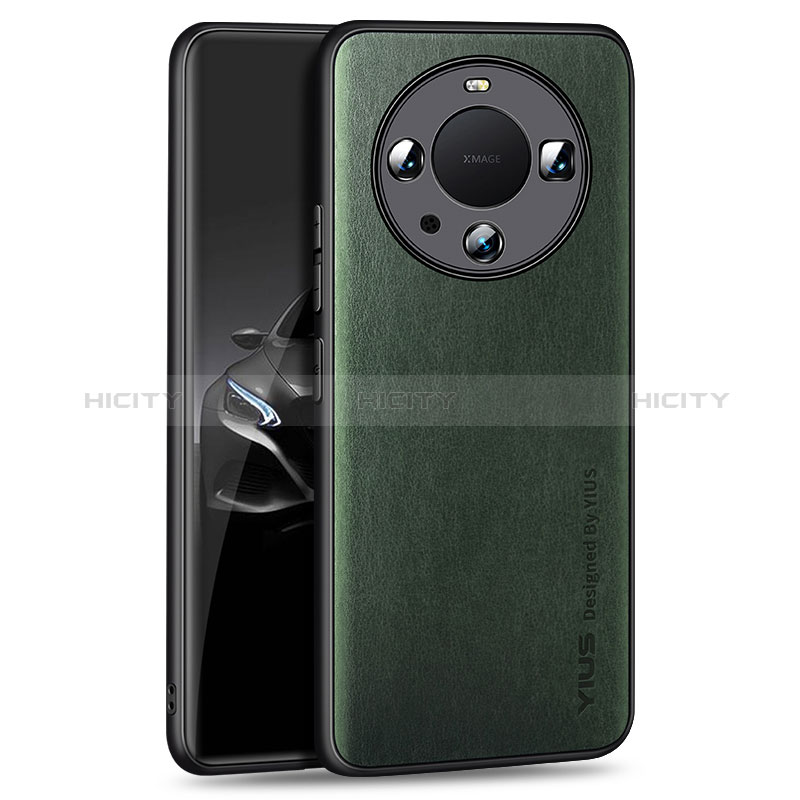 Custodia Lusso Pelle Cover YM1 per Huawei Mate 60 Pro+ Plus Verde