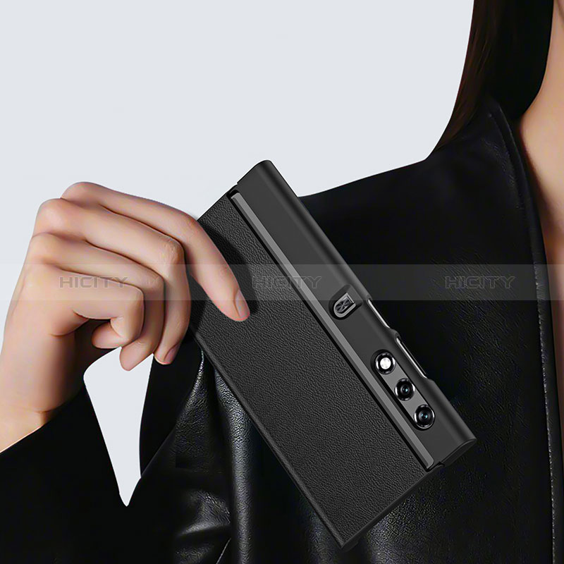 Custodia Lusso Pelle e Plastica Opaca Cover B14H per Huawei Honor V Purse 5G
