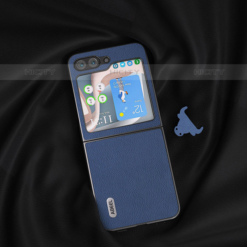 Custodia Lusso Pelle e Plastica Opaca Cover BH7 per Samsung Galaxy Z Flip5 5G