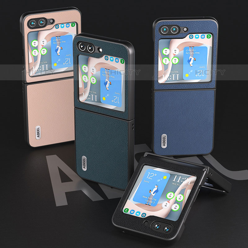 Custodia Lusso Pelle e Plastica Opaca Cover BH7 per Samsung Galaxy Z Flip5 5G