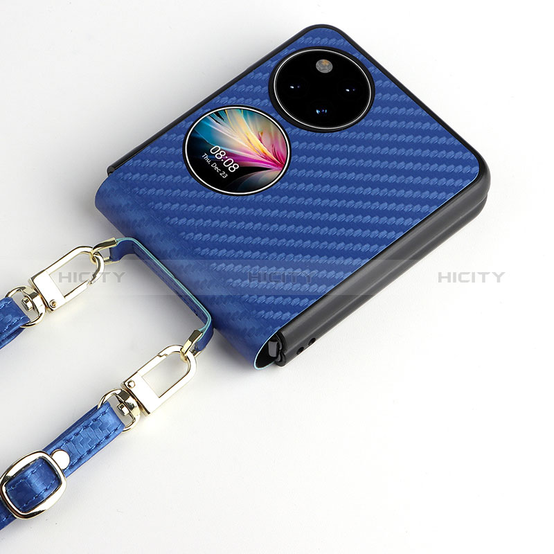 Custodia Lusso Pelle e Plastica Opaca Cover BY2 per Huawei P60 Pocket