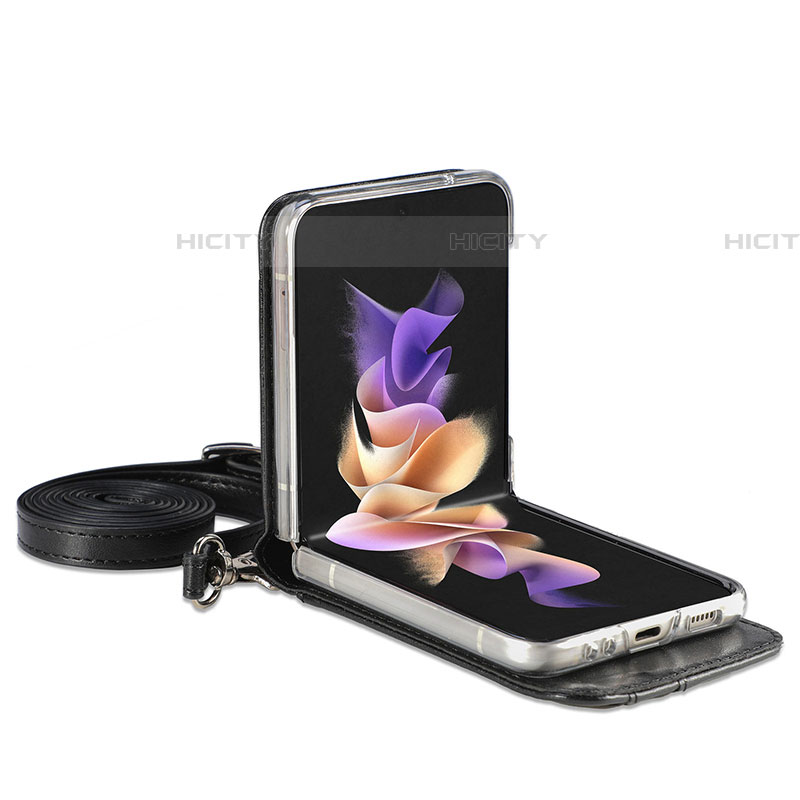 Custodia Lusso Pelle e Plastica Opaca Cover C01 per Samsung Galaxy Z Flip4 5G