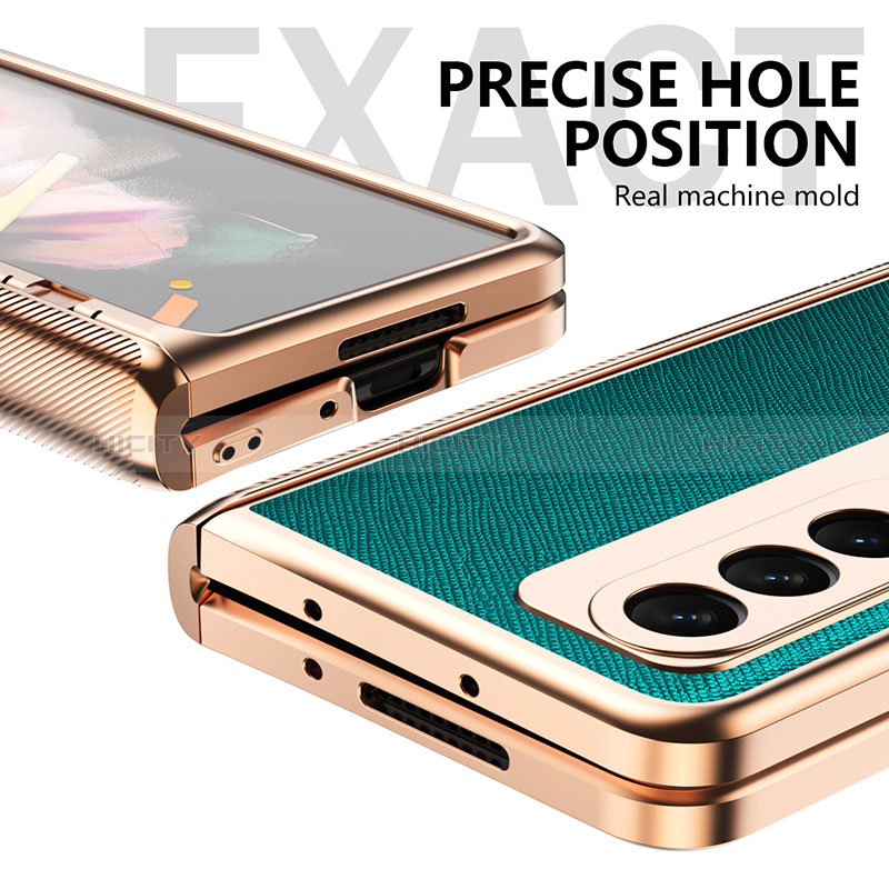 Custodia Lusso Pelle e Plastica Opaca Cover C01 per Samsung Galaxy Z Fold3 5G