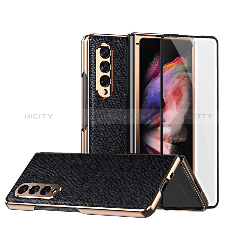 Custodia Lusso Pelle e Plastica Opaca Cover C02 per Samsung Galaxy Z Fold3 5G