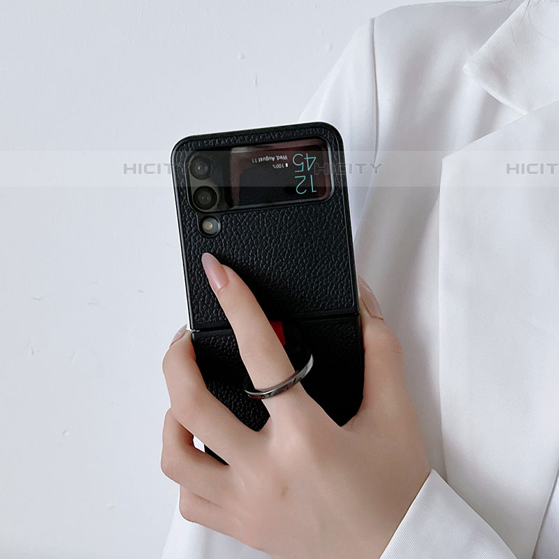 Custodia Lusso Pelle e Plastica Opaca Cover C05 per Samsung Galaxy Z Flip4 5G