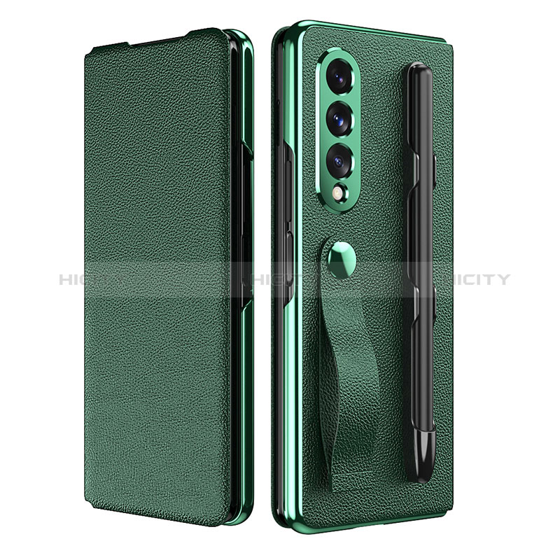 Custodia Lusso Pelle e Plastica Opaca Cover C06 per Samsung Galaxy Z Fold3 5G