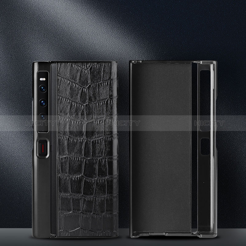 Custodia Lusso Pelle e Plastica Opaca Cover DL2 per Huawei Mate Xs 2