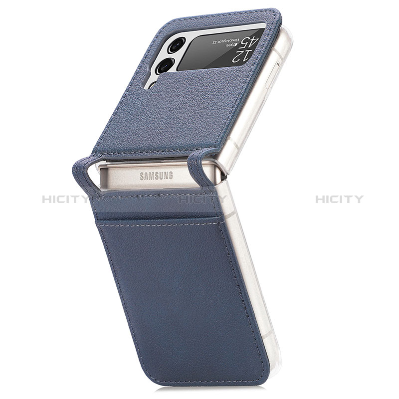 Custodia Lusso Pelle e Plastica Opaca Cover H01 per Samsung Galaxy Z Flip3 5G