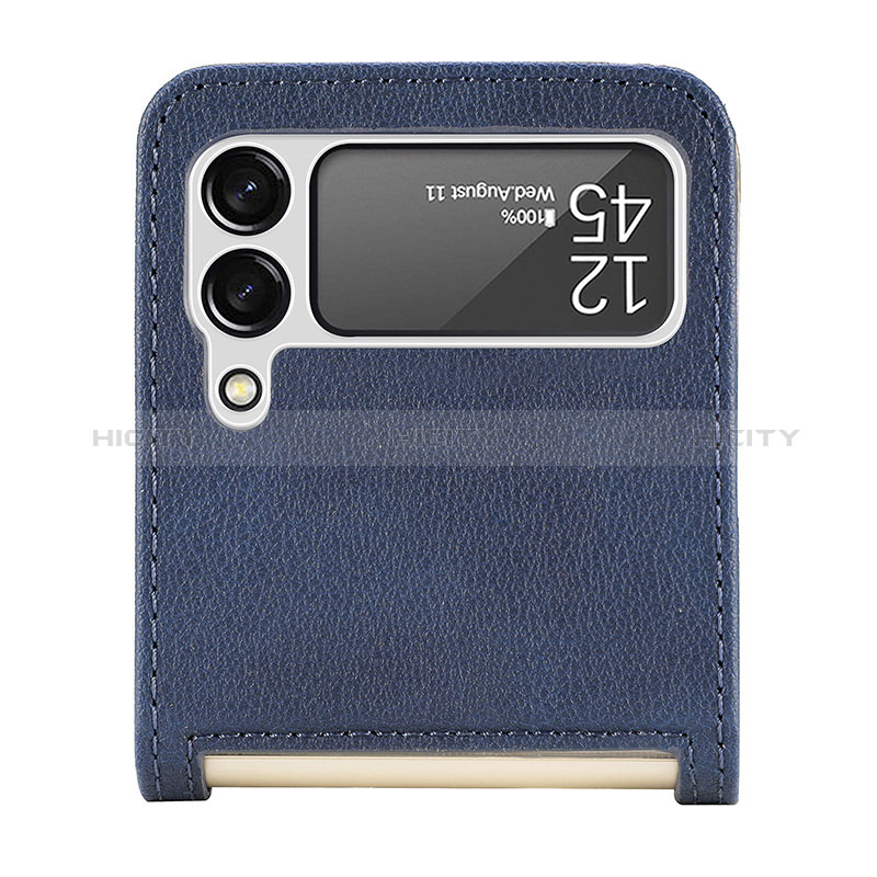 Custodia Lusso Pelle e Plastica Opaca Cover H01 per Samsung Galaxy Z Flip3 5G