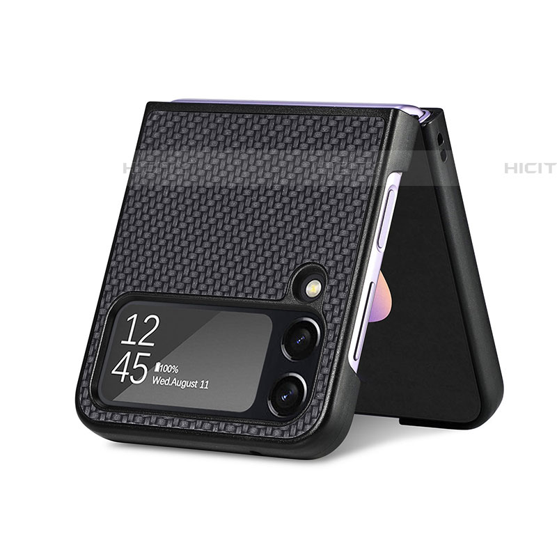 Custodia Lusso Pelle e Plastica Opaca Cover H02 per Samsung Galaxy Z Flip4 5G
