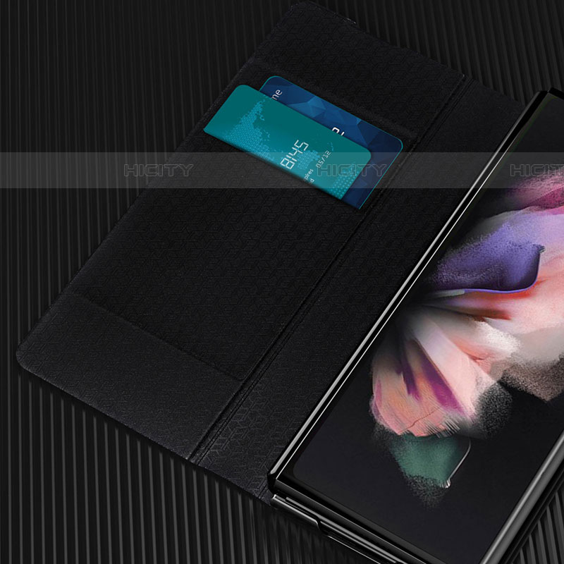 Custodia Lusso Pelle e Plastica Opaca Cover H02 per Samsung Galaxy Z Fold4 5G