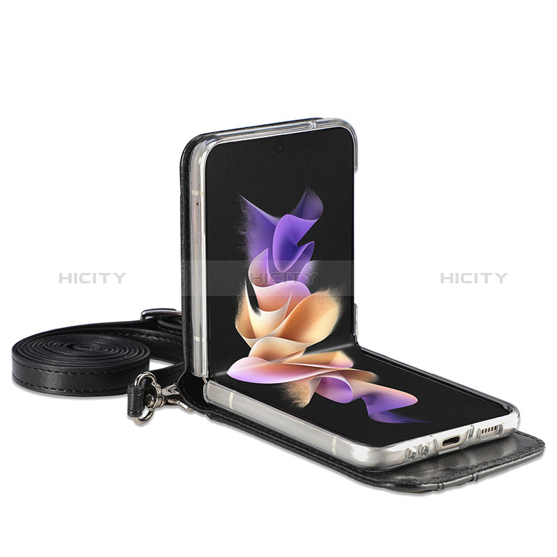 Custodia Lusso Pelle e Plastica Opaca Cover H04 per Samsung Galaxy Z Flip3 5G