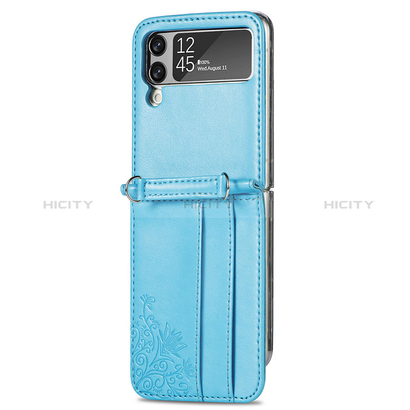Custodia Lusso Pelle e Plastica Opaca Cover H04 per Samsung Galaxy Z Flip3 5G