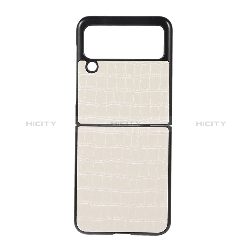 Custodia Lusso Pelle e Plastica Opaca Cover H06 per Samsung Galaxy Z Flip3 5G