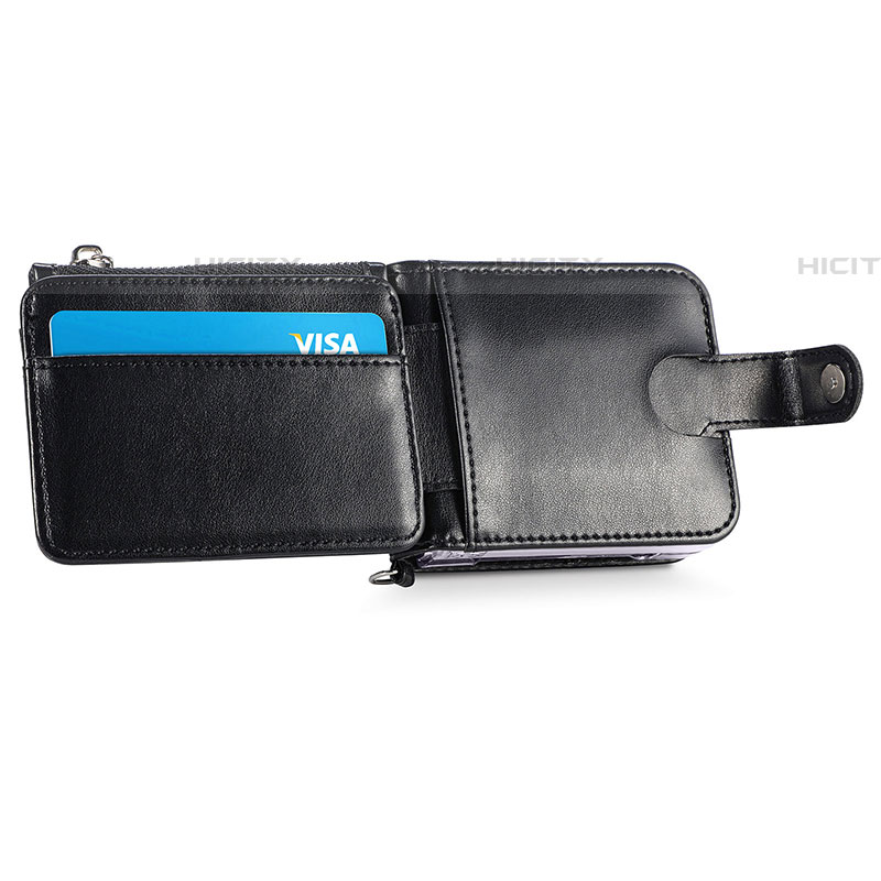 Custodia Lusso Pelle e Plastica Opaca Cover H06 per Samsung Galaxy Z Flip4 5G