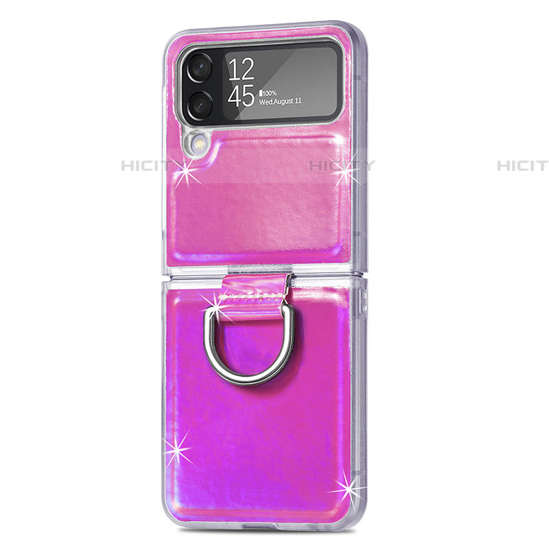 Custodia Lusso Pelle e Plastica Opaca Cover H08 per Samsung Galaxy Z Flip4 5G