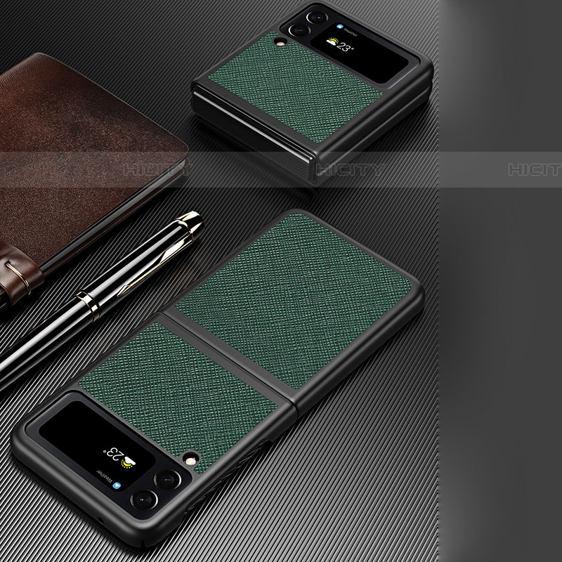 Custodia Lusso Pelle e Plastica Opaca Cover L03 per Samsung Galaxy Z Flip4 5G