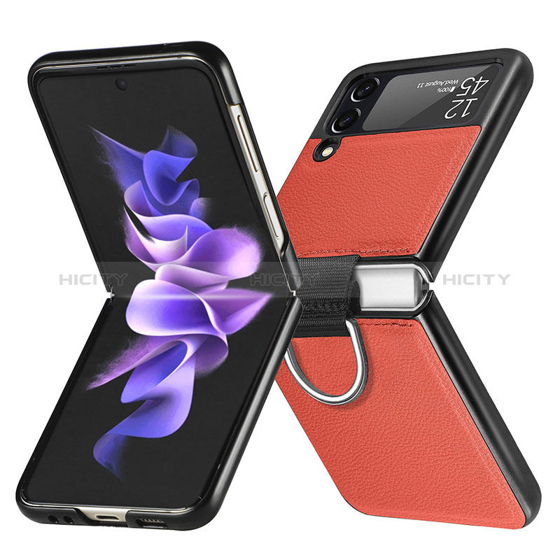 Custodia Lusso Pelle e Plastica Opaca Cover L06 per Samsung Galaxy Z Flip3 5G
