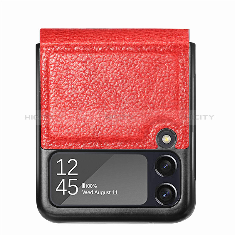 Custodia Lusso Pelle e Plastica Opaca Cover L09 per Samsung Galaxy Z Flip3 5G