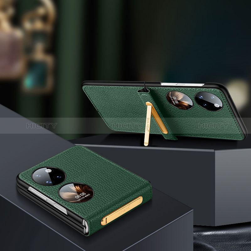 Custodia Lusso Pelle e Plastica Opaca Cover LD2 per Huawei P60 Pocket