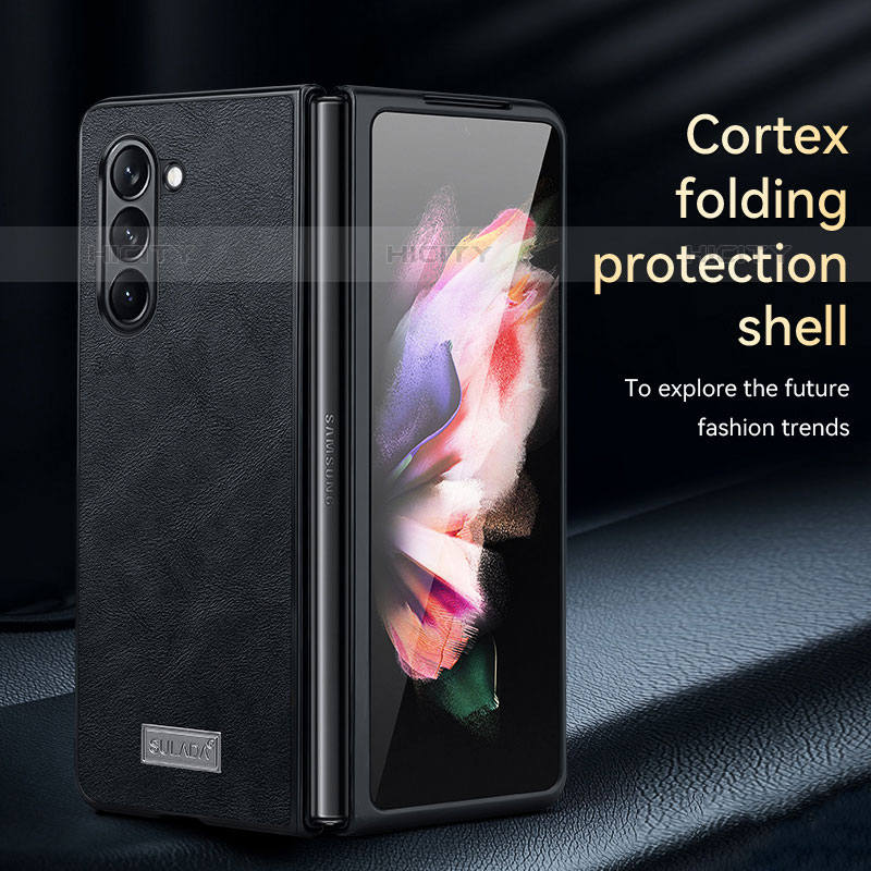Custodia Lusso Pelle e Plastica Opaca Cover LD2 per Samsung Galaxy Z Fold5 5G
