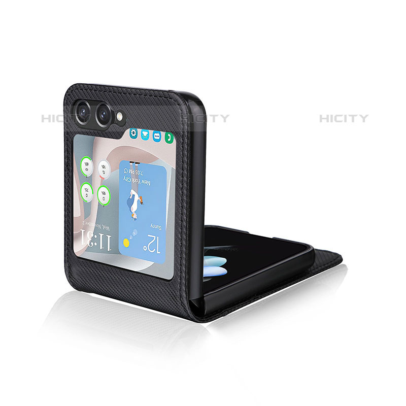 Custodia Lusso Pelle e Plastica Opaca Cover LZ1 per Samsung Galaxy Z Flip5 5G