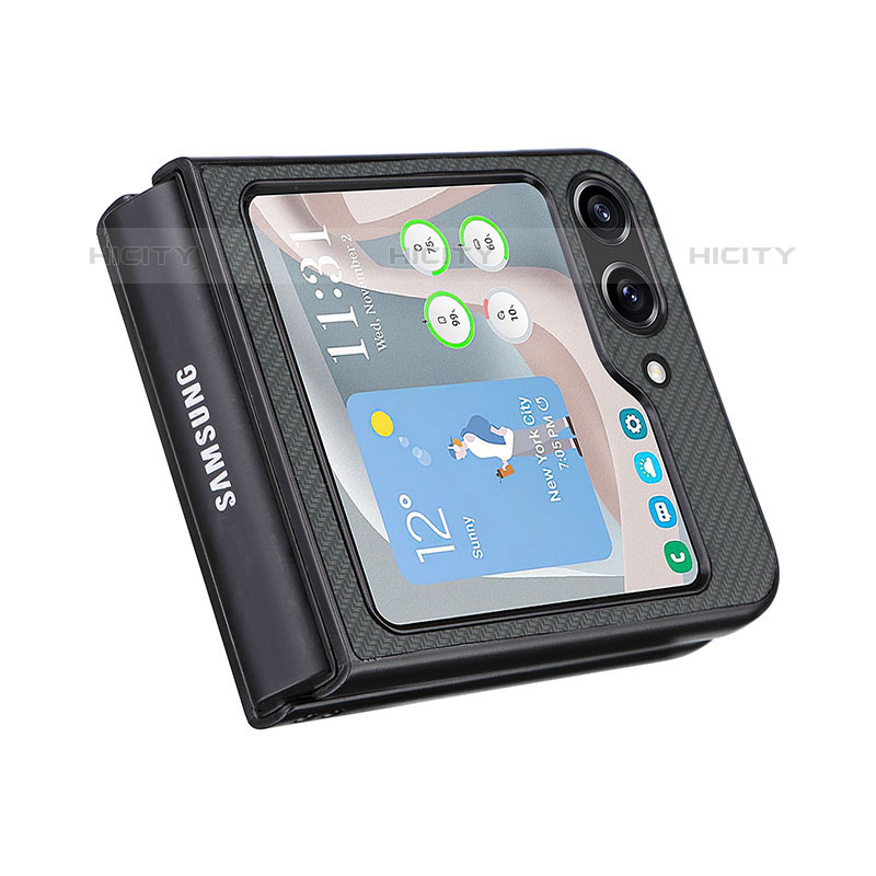 Custodia Lusso Pelle e Plastica Opaca Cover LZ3 per Samsung Galaxy Z Flip5 5G