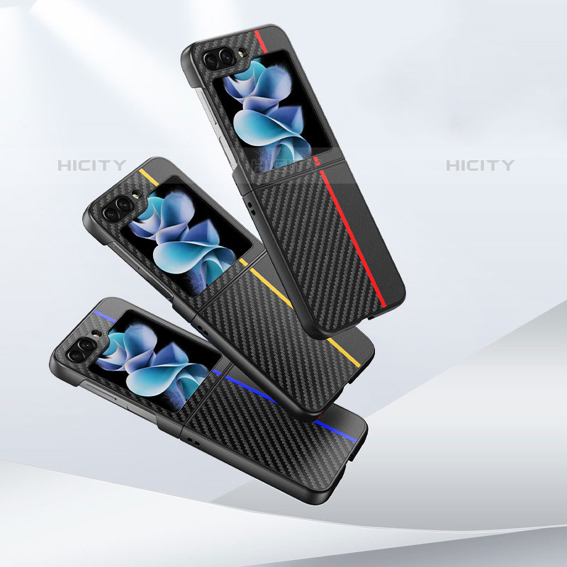Custodia Lusso Pelle e Plastica Opaca Cover MK1 per Samsung Galaxy Z Flip5 5G