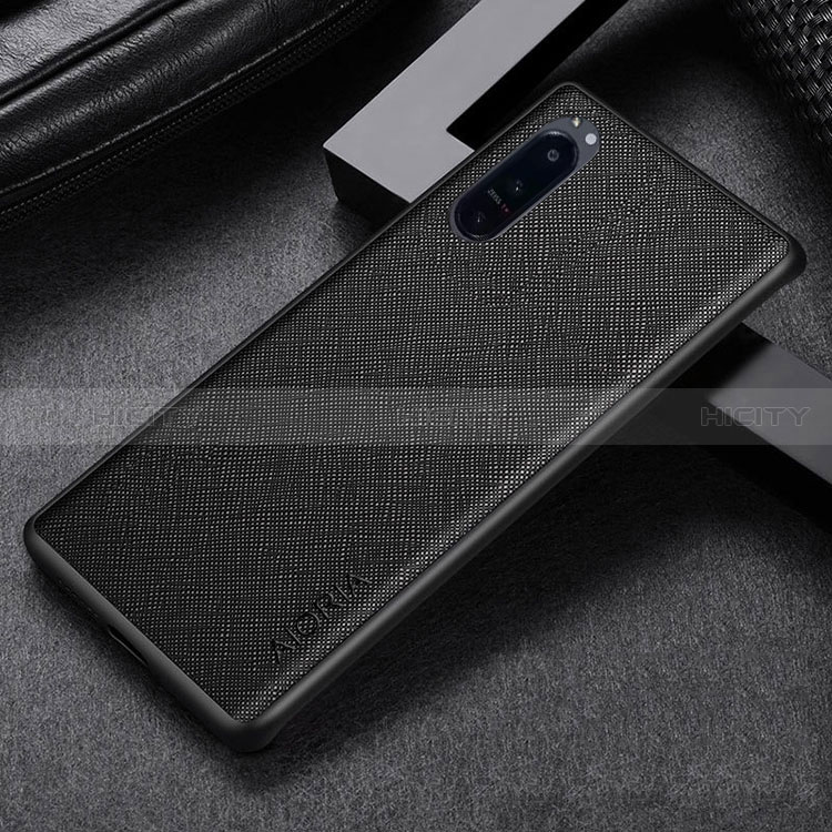 Custodia Lusso Pelle e Plastica Opaca Cover per Sony Xperia 1 III