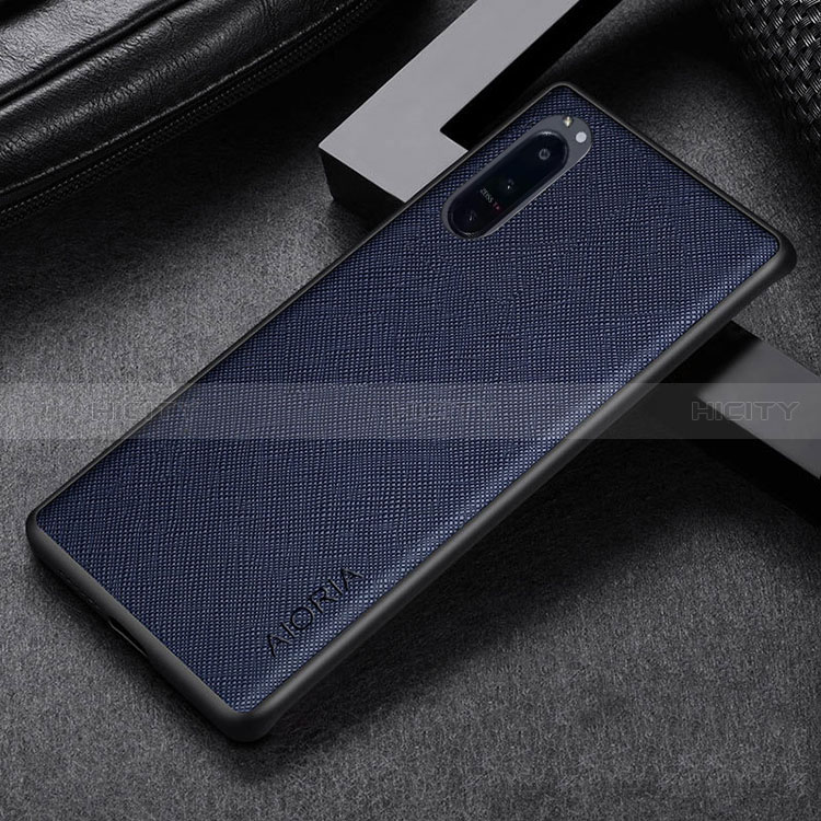 Custodia Lusso Pelle e Plastica Opaca Cover per Sony Xperia 1 III